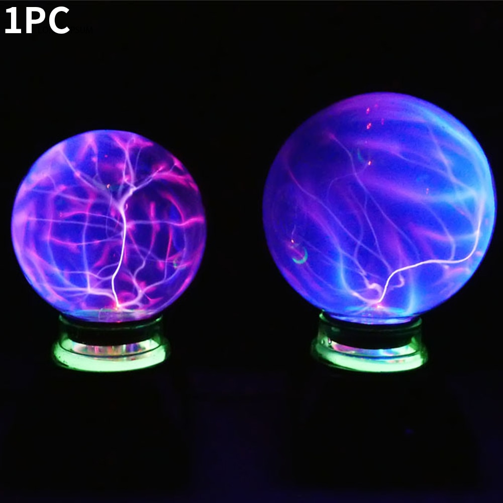 Boule de foudre de boule de Plasma de 4/5/6 pouces boule de verre magique lumière sphérique électrostatique veilleuse nouveauté décoration de maison de