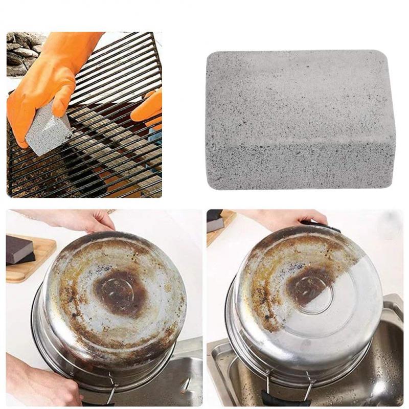 1-5 uds la parrilla de la barbacoa de la fabricación de bloques de ladrillo barbacoa piedra para limpieza de cocina estanterías de las manchas de grasa limpiador herramientas para barbacoa decora Gadgets