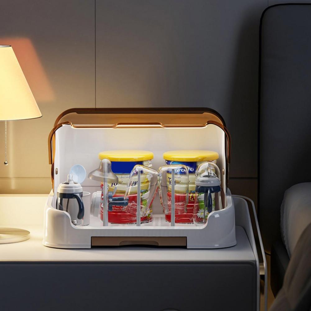 Boîte de rangement transparente pour biberons, séchage des biberons T1, capacité de vidange parfaite, facile