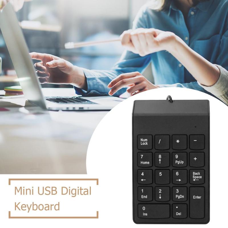 Bedrade USB Numeriek Toetsenbord Slanke Mini Nummer Pad Digitale Toetsenbord 18 Toetsen voor iMac/Mac Pro/MacBook/ macBook Air/Pro Laptop PC