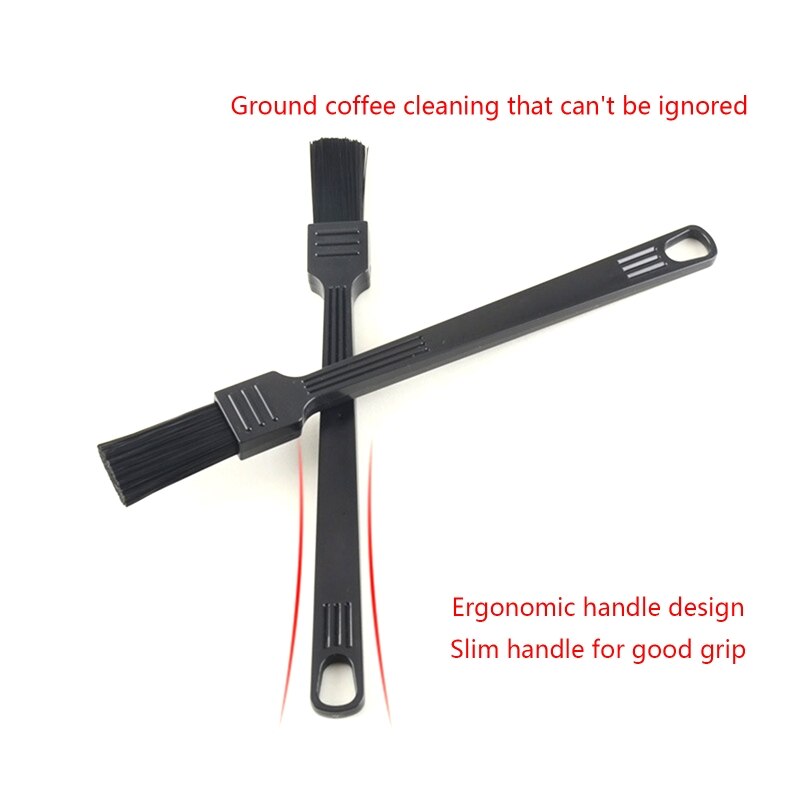 Espresso Grinder Brush Espresso Machine Cleaner for Bean Grain Coffee Tool Black 87HA
