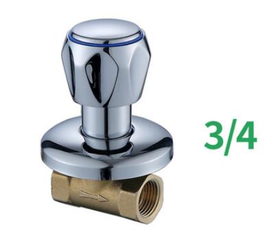 2 Styles G1/2*1/2 / G3/4*3/4 Tap Water Switch Valve Water Main Gate 4' Inner Wire Mouth Brass Dark Valve: B-DN20