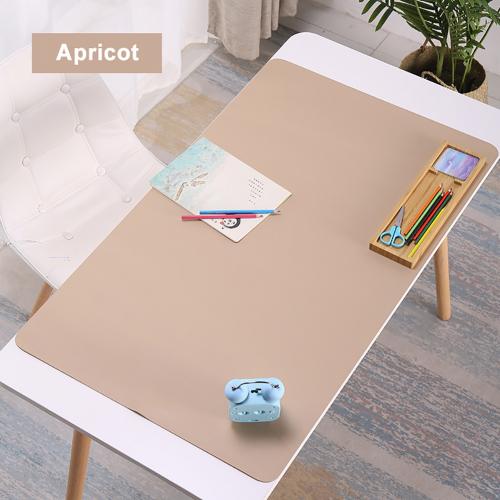 Anti-slip Waterproof Solid Color Large Size PC Laptop Computer Mouse Pad Home Office Table Book Mat Keyboards Mouse Pads: Beige