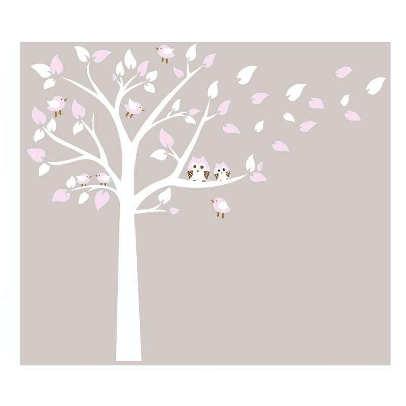 Cartoon dier uil boomtak verwijderbare muursticker voor kinderkamer jongens meisjes kinderkamer thuis