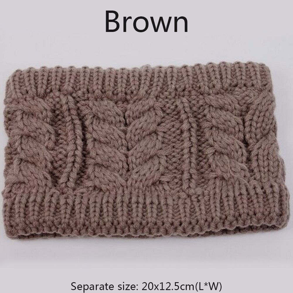 Vrouwen Gebreide Hoofdband Winter Warmer Hoofd Wrap Haarband voor Dames acryl Gehaakte Mode Haarband hoofd wrap Accessoires: Coffee