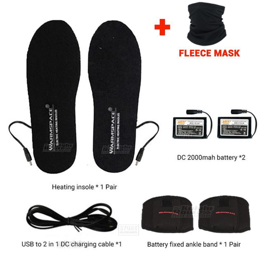 Semelles chauffantes USB pour Ski d&#39;hiver, chauffantes, chauffantes, thermiques, électriques, à piles, pour Sports de plein air: SE220L With Battery