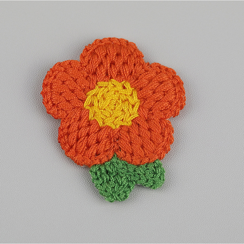 10 Stuks Bloem Gebreide Patches Geborduurde Stof Gordijnen Dekbedovertrekken Decoratieve Stickers Kleding Accessoires: Brass
