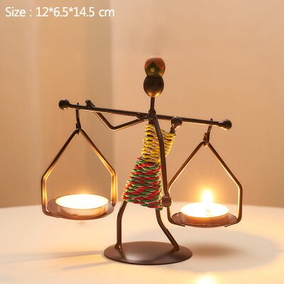 Ukrudt metal ornamenter håndværk dekoration lysestage lysestage dekor håndlavede miniaturer figurer kunst: J