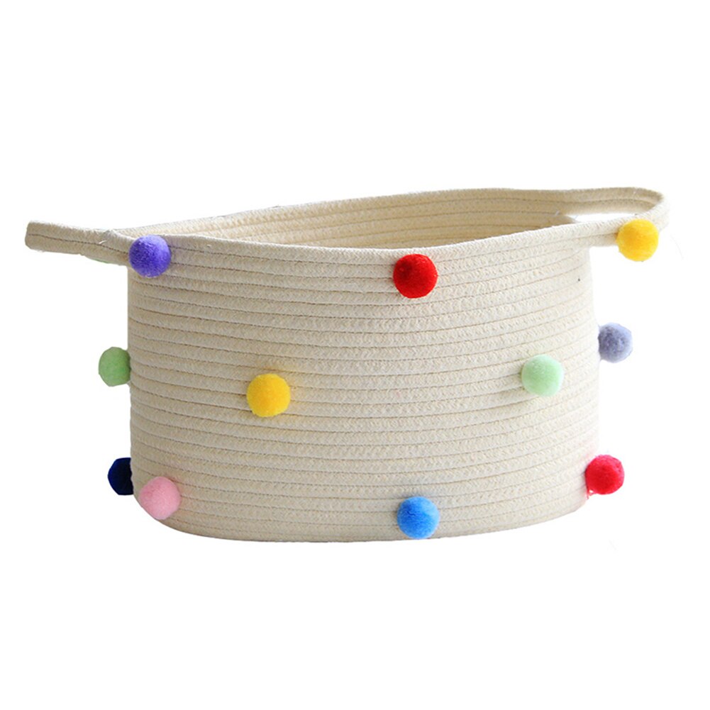 Rope Storage Baskets with Handles Durable Laundry Nursery Weaving Organizer large Dirty hamper H99F: Light Yellow