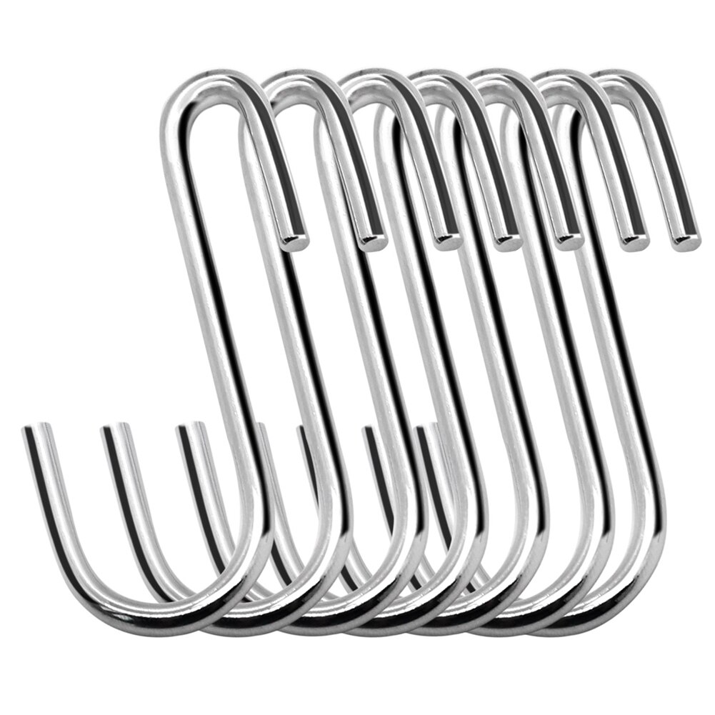 4/8Pcs Crochets en forme de S En Acier Inoxydable Crochets Suspendus Cuisine Salle De Bain Suspendu Cintre Porte-Organisateur De Stockage De Vêtements de Ménage