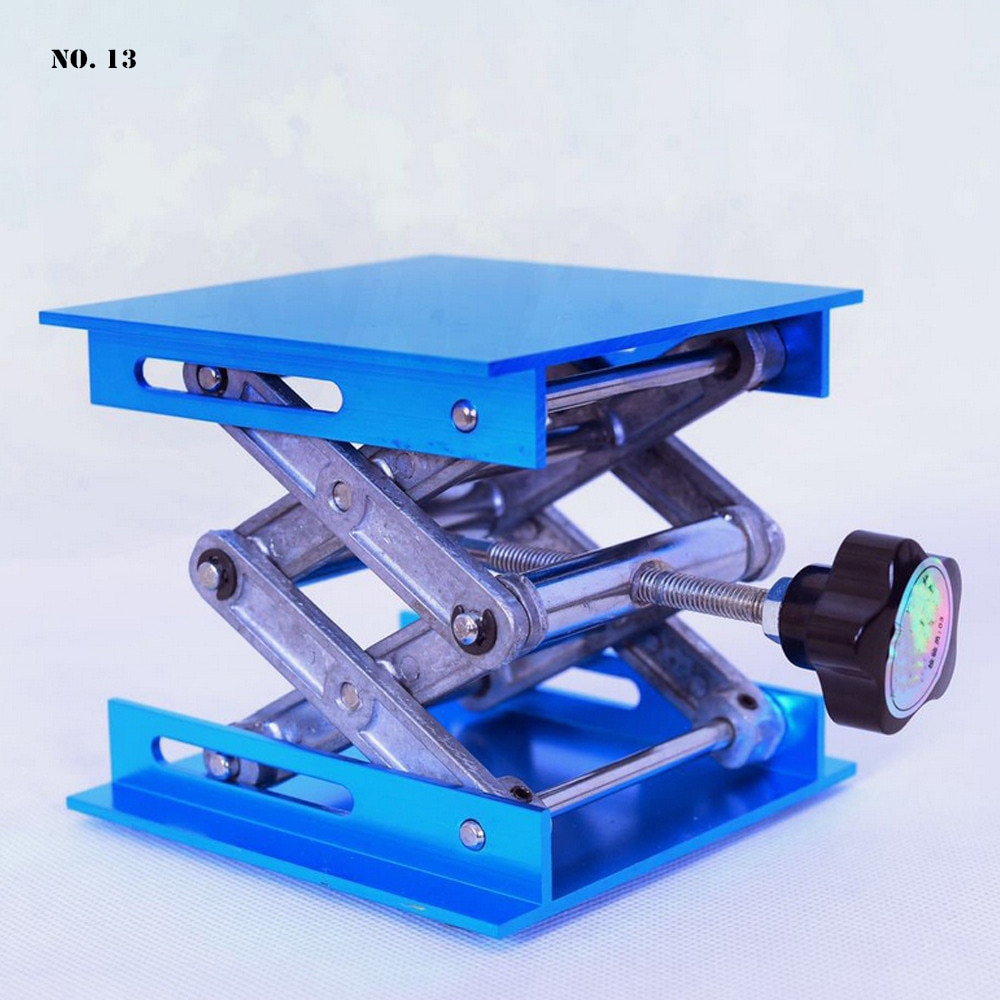 Woodworking Platform Lift Table 100x100MM Benches 4"x4" Aluminum Router Lift Table Lifting Stand Rack Woodwork Engraving Tools