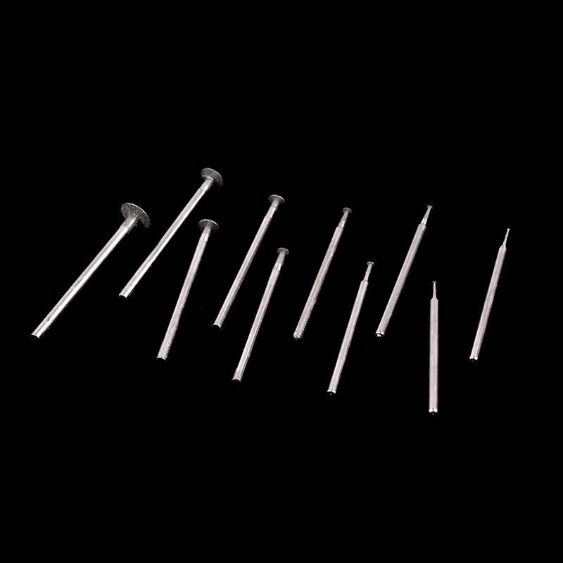 10 Stuks Dremel Accesories 2.35Mm Schacht Diamant Gemonteerd Punt Slijpen Hoofd Jade Carving Polijsten Gravure Tools