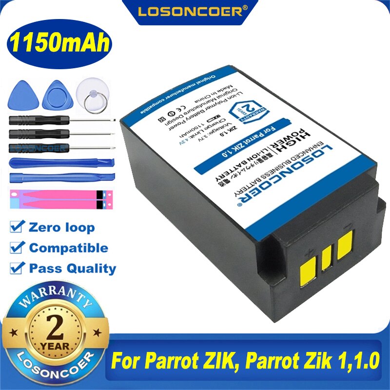 100%  original losoncoer 1150 mah batteri  pf056001aa för papegoja zik, zik 1,  papegoja zik 1.0 en