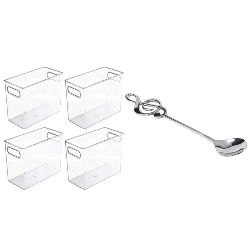 Cuillère à thé thème musique mignon 8 pièces et 4 pièces armoire de garde-manger de cuisine, réfrigérateur ou congélateur bac de stockage des aliments