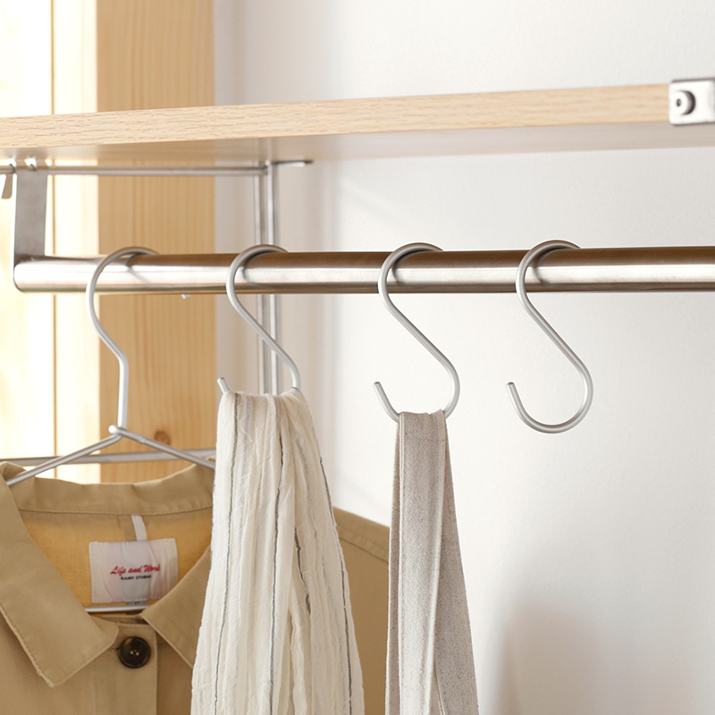 S type Haak, rvs Keuken, multifunctionele Muur Deur, Terug Garderobe, Metalen nail gratis haak, bloempot, Reling Haak