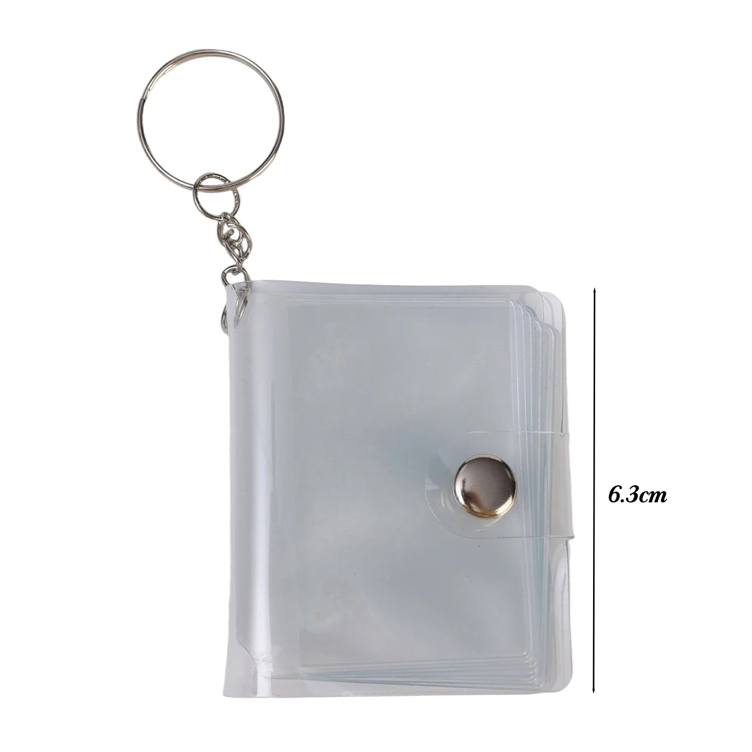 Neues Mini-Fotoalbum für Damen, 1/2 Zoll, Aufbewahrung, Fotokartenhalter, tragbare Tasche, PVC-Album mit Schlüsselanhänger, Rucksack, Schlüsselanhänger: Black
