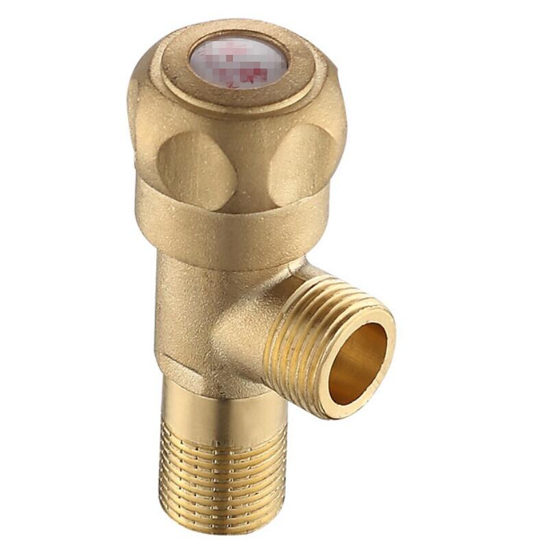 Válvula triangular de cobre pulido, válvula triangular de cobre, válvula de entrada de calentador de agua de inodoro, Color primario: RE