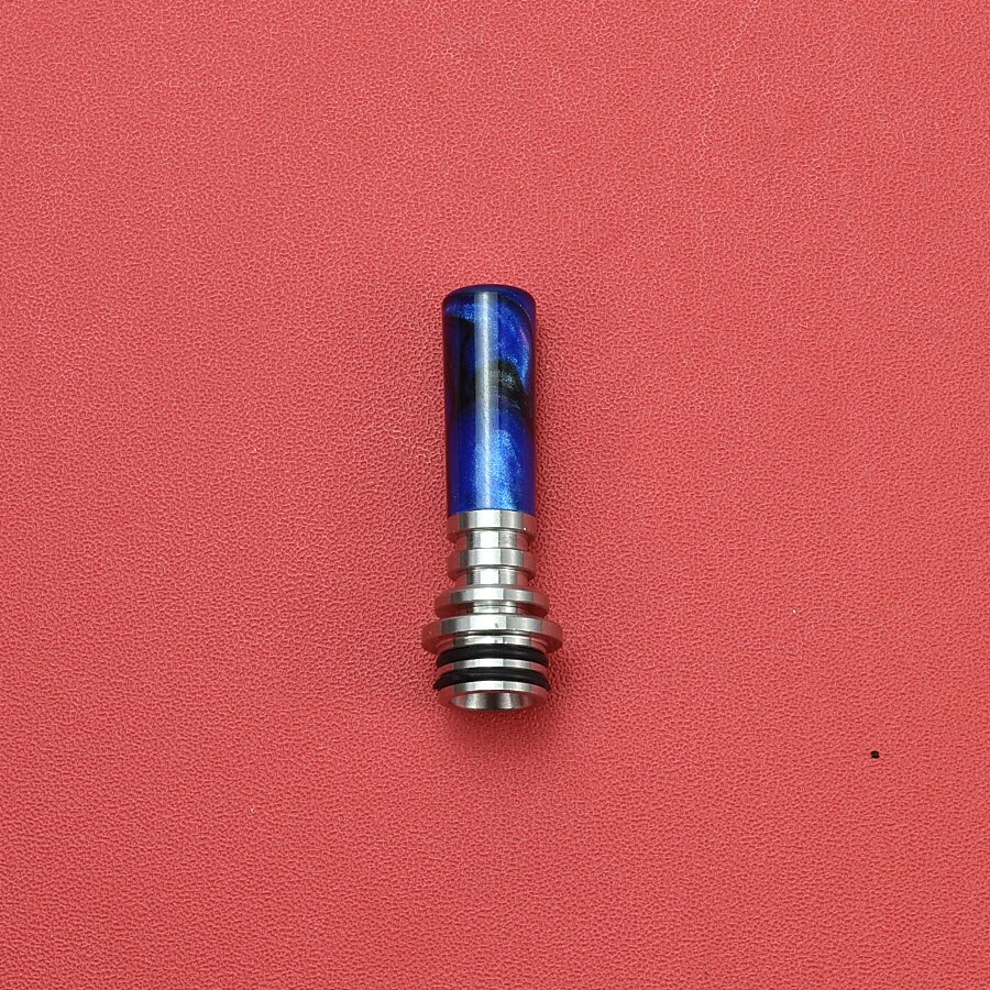 Tipo de sabor largo 510, junta de paja POM SS, resistencia al calor, boquilla de diámetro estrecho de 3mm: A-blue