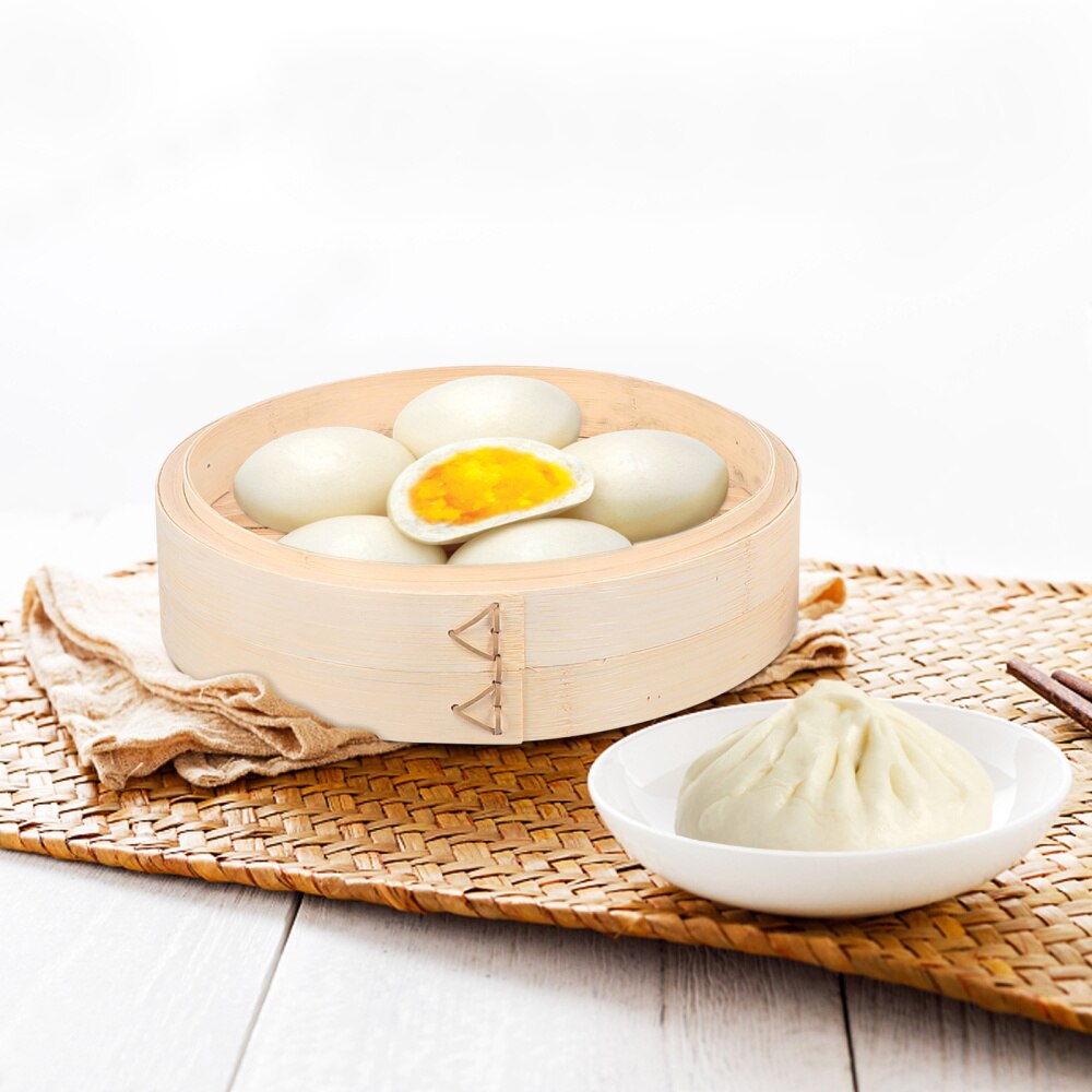 1 Set Bamboo Steamer Basket Dim Sum Dumpling Food Steamer With Lid Cookware Fish Rice Vegetable Snack Basket Set