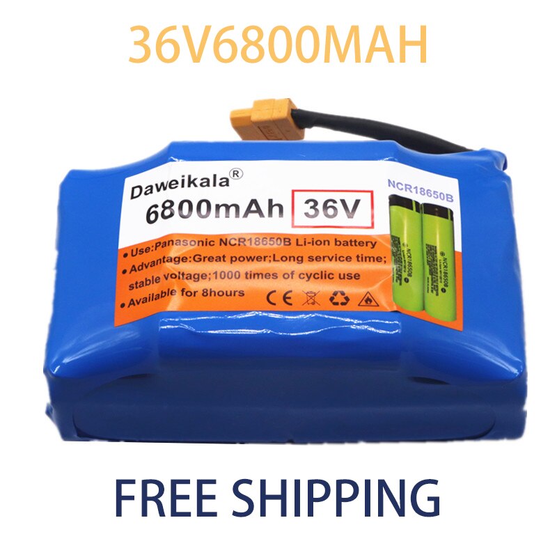 Batería de litio para patinete eléctrico, pila Original de 36v, 6,8ah, 10s2p, 36v, 100% mAh, paquete de iones de litio de 42V y 6800mah, novedad 6800