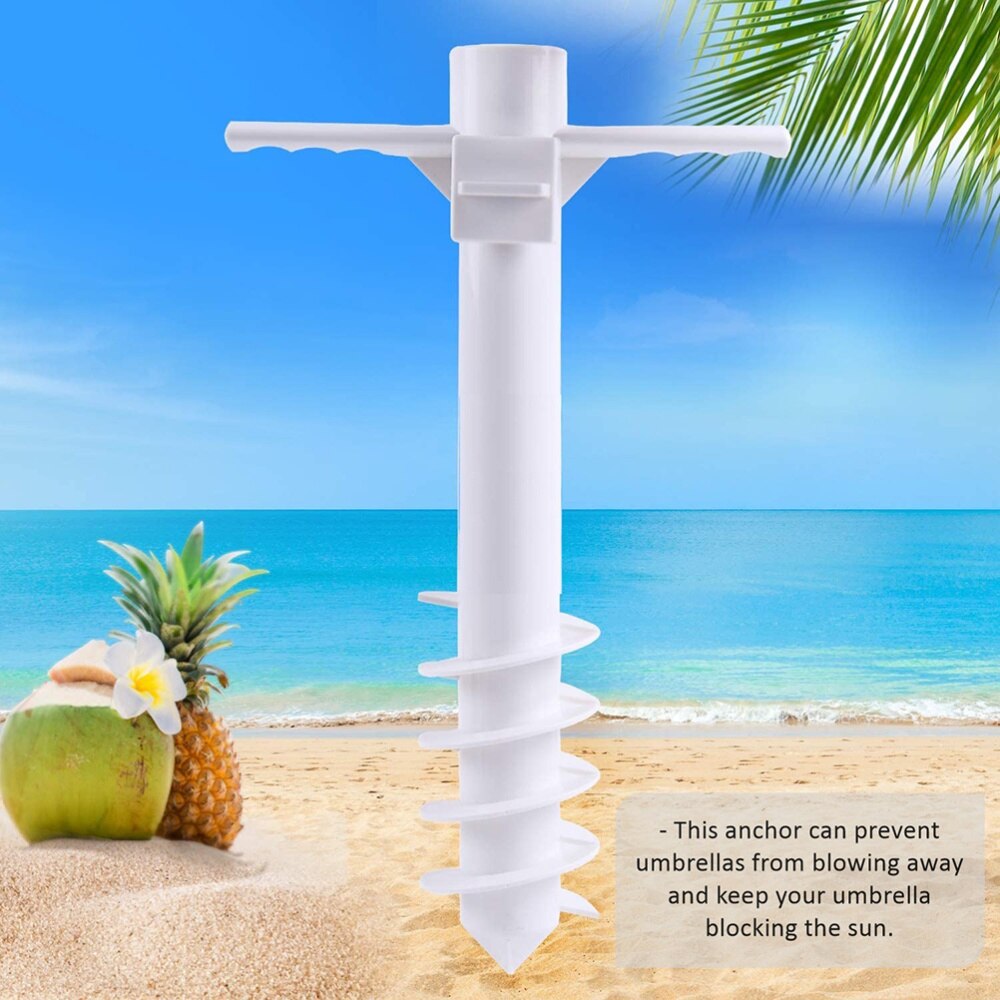 1pc sol strand parasoll stativ spike regnutstyr paraply jord pigg parasoll stativ holder utendørs strand sett inn parasoll base
