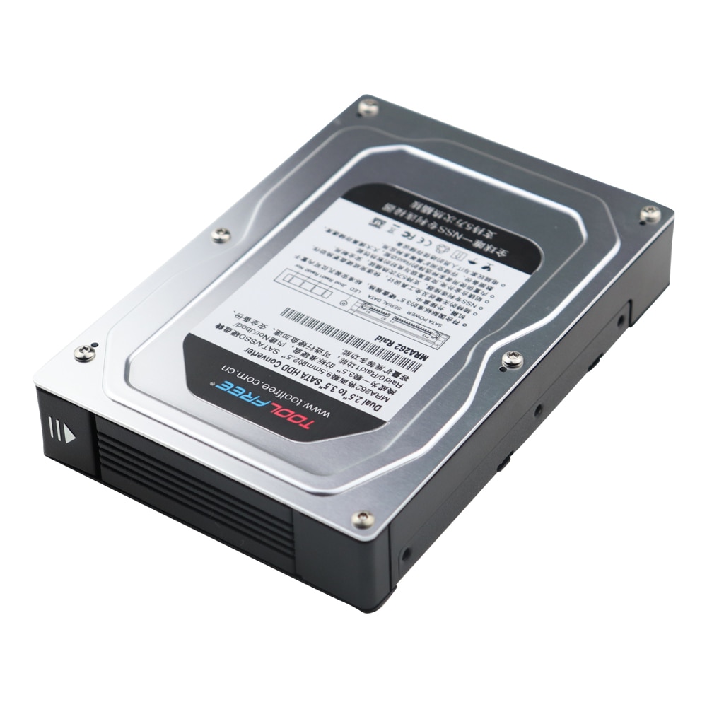 Carcasa adaptadora de disco duro SATA de 2,5 a 3,5 pulgadas, sin herramientas, compatible con SATA III, RAID 0, RAID 1, JBOD, Nord