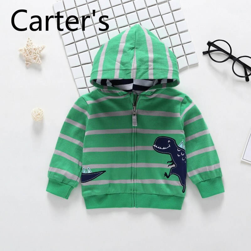 Chemise fermeture eclair automne Carter veste à capuche manches longues enfant dessin animé pull bébé Sudaderas De Bebe sweat bébé garçon