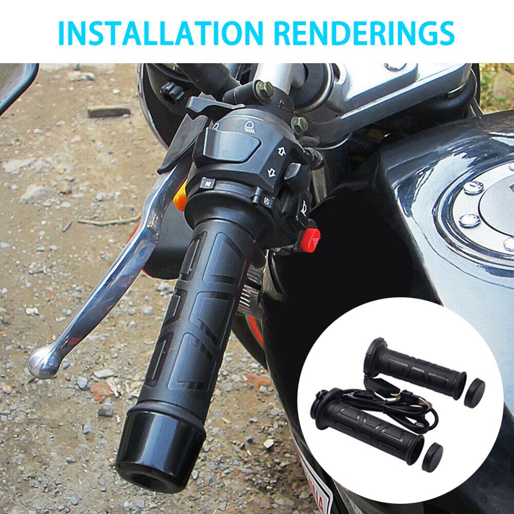 2pcs 12V Motorcycle Electric Heated Handle Multi-speed Adjustable Heating Grips