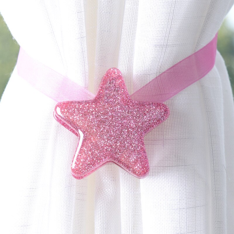 Star Shape Magnet Curtain Buckle Magnetic Mesh Tieback Holder Window Curtain Clip Holder Strap Accessories Home Decor JJJRY774