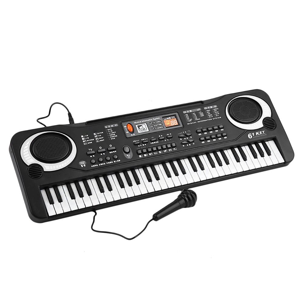 61 Keys Electronic Music Keyboard Organ with Microphone Children Early Educational Tool LA