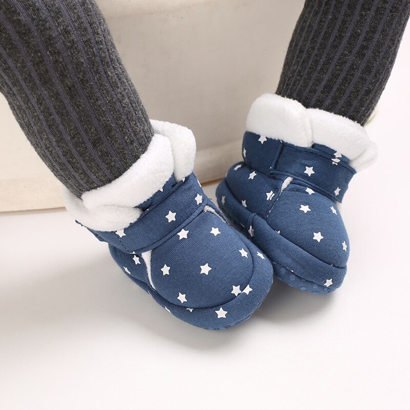 Winter Baby Cotton Shoes Boots For Girl Toddlers Boy Slip-on Snow Warm Round Toe Non-slip Kids' Shoes Ankle Boot 0-1 Years