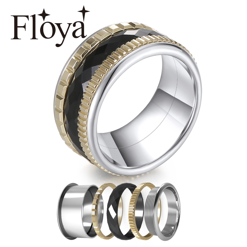 Floya Gouden Ring Vrouwen Bruiloft Originele Ringen Verwisselbare Rvs Arctic Symfonie Collection Ring Bague