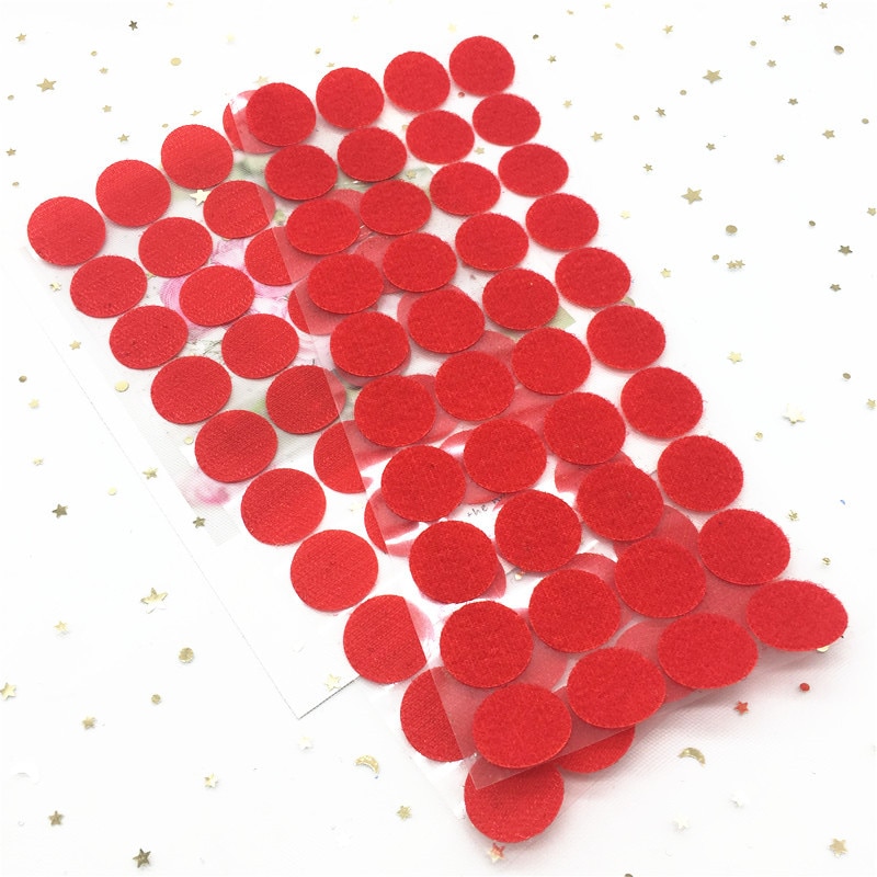 40pair 25mm Colorful Velcros Adhesive Self Adhesive Fastener Tape Hooks And Loops Strong Glue Magic Tape Dot Sticker Nylon Disc