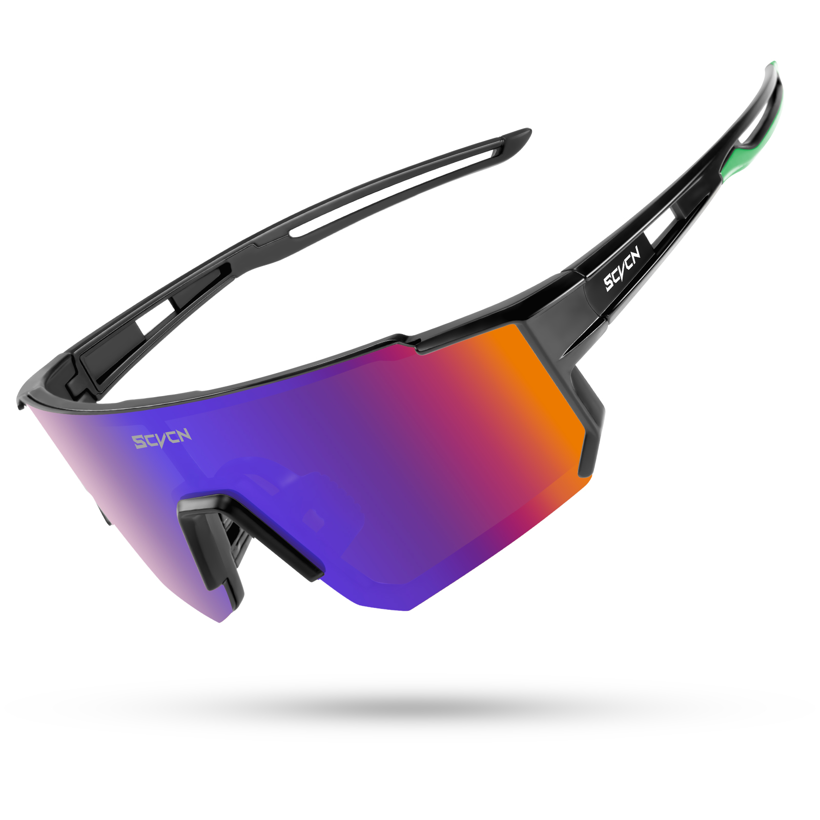 SCVCN Fahrradbrille, Sport-Sonnenbrille, UV400, Fahrrad, Wandern, Camping, Golfbrille für Männer und Frauen, Baseballbrille, Fahrradbrille: Grün