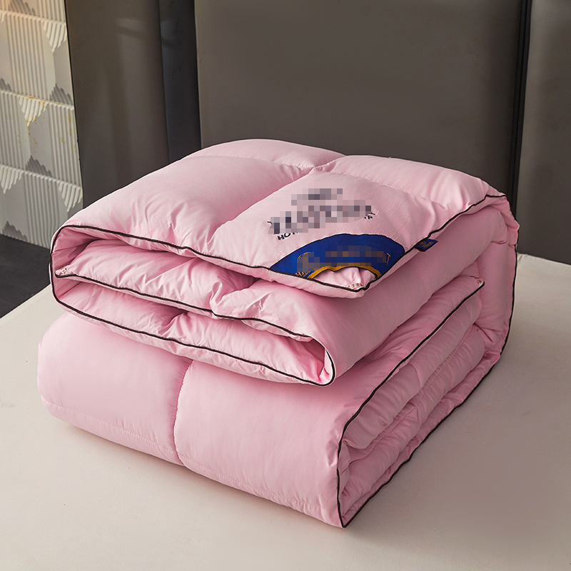 Hotelbettdecke 95, weiße Gänsedaunendecke, Sommer-Kühlbettdeckeneinsatz, luftdurchlässiger Bezug, Frühlings- und Herbststeppdecke, Wintersteppdecke: Dunkelgrau