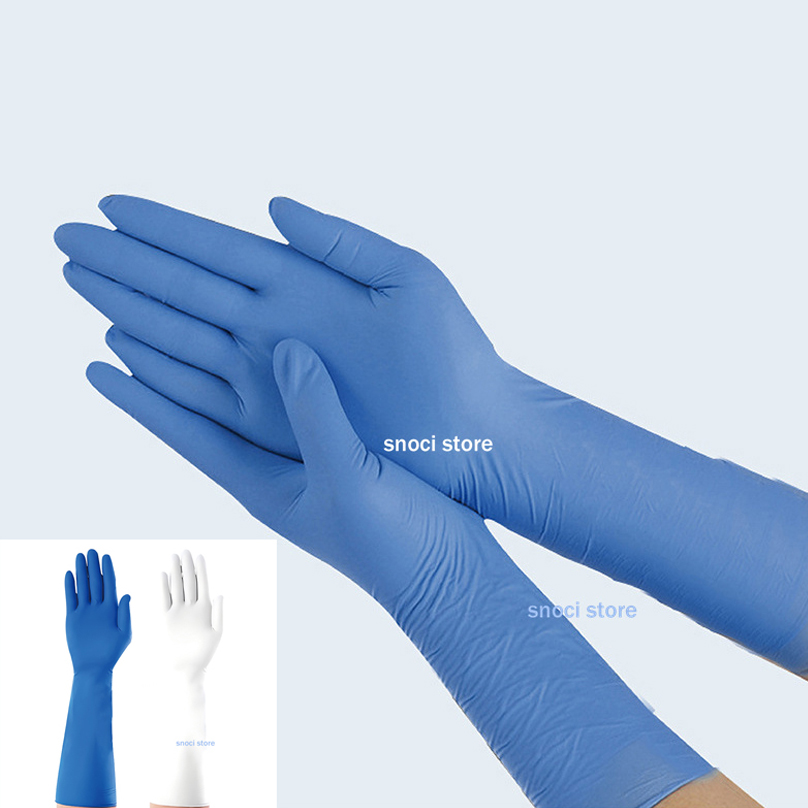 Laborhandschuhe, chemische Nitrilhandschuhe, säure- und alkalibeständiges Gummi, Latex, wasserdicht, Einweg-Verlängerungshandschuhe