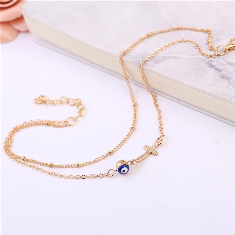 Retro Punk 2020 New Fashion cavigliere selvagge Golden Summer Cross Cat Eye Street Shot multi-piano Lady Anklet Factory Spot all&#39;ingrosso