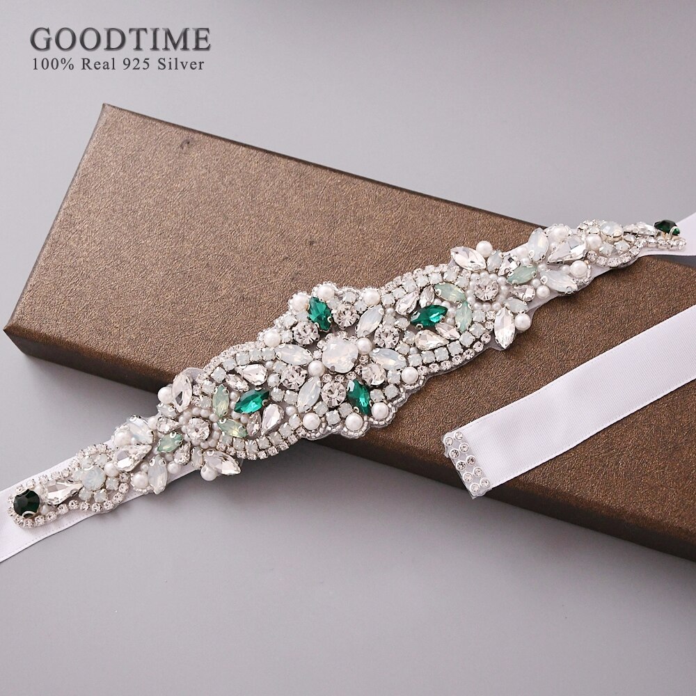 Luxe Handgemaakte Gekleurde Strass Riem Bridal Wedding Riemen Bloem Satijn Trouwjurk Lint Riem Bruidsmeisje Vrouwen Dress Up