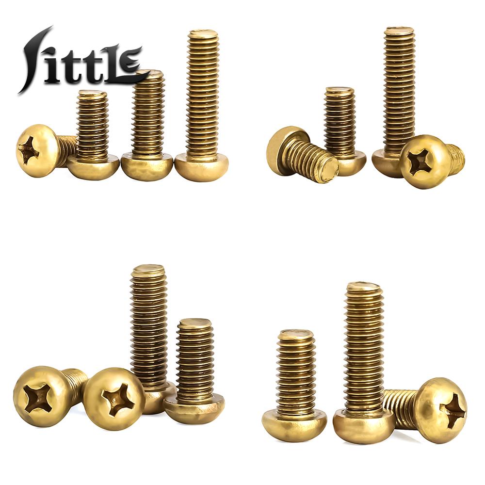 2-30 pz ottone Phillips bulloni a vite a testa bombata M5 M6 M8 vite ottone Phillips viti bullone Tornillos Vis Parafusos Placa me Tornillos