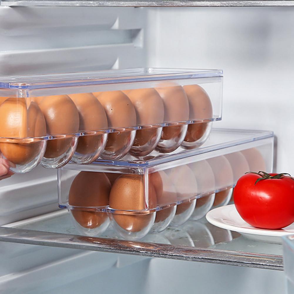 Eggs Tray Transparent Thicken Plastic Egg Storage Container 12/ 18 Grid Egg Holder For Home Refrigerator Kitchen Egg Storage Box