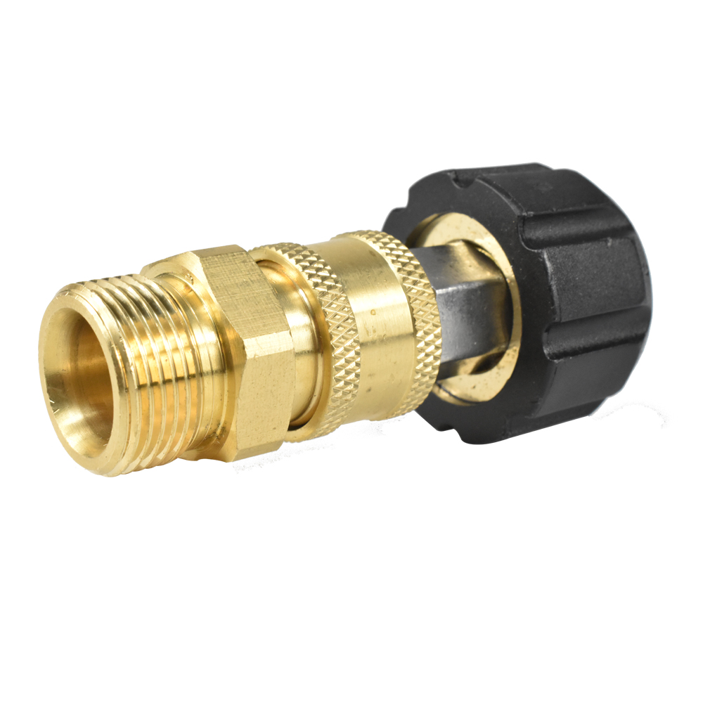 Hnyri 2 stk høytrykksvasker adaptersett  m22 hann med 14mm or 15mm svinger for hurtigkobling 3/8 & #39 ;& #39 ;  or 1/4 &quot; dyse med hurtigutløser
