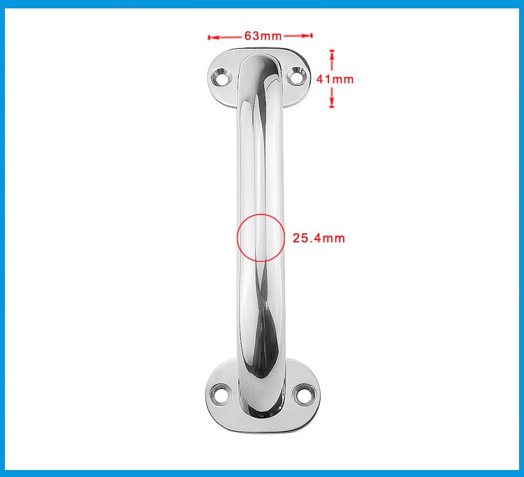 200mm Marine Grade 316 Stainless Steel Grab Handle Door Handrail Grip Rail Grab Bar Handle Boat Hatch Yacht Marine Bathroom