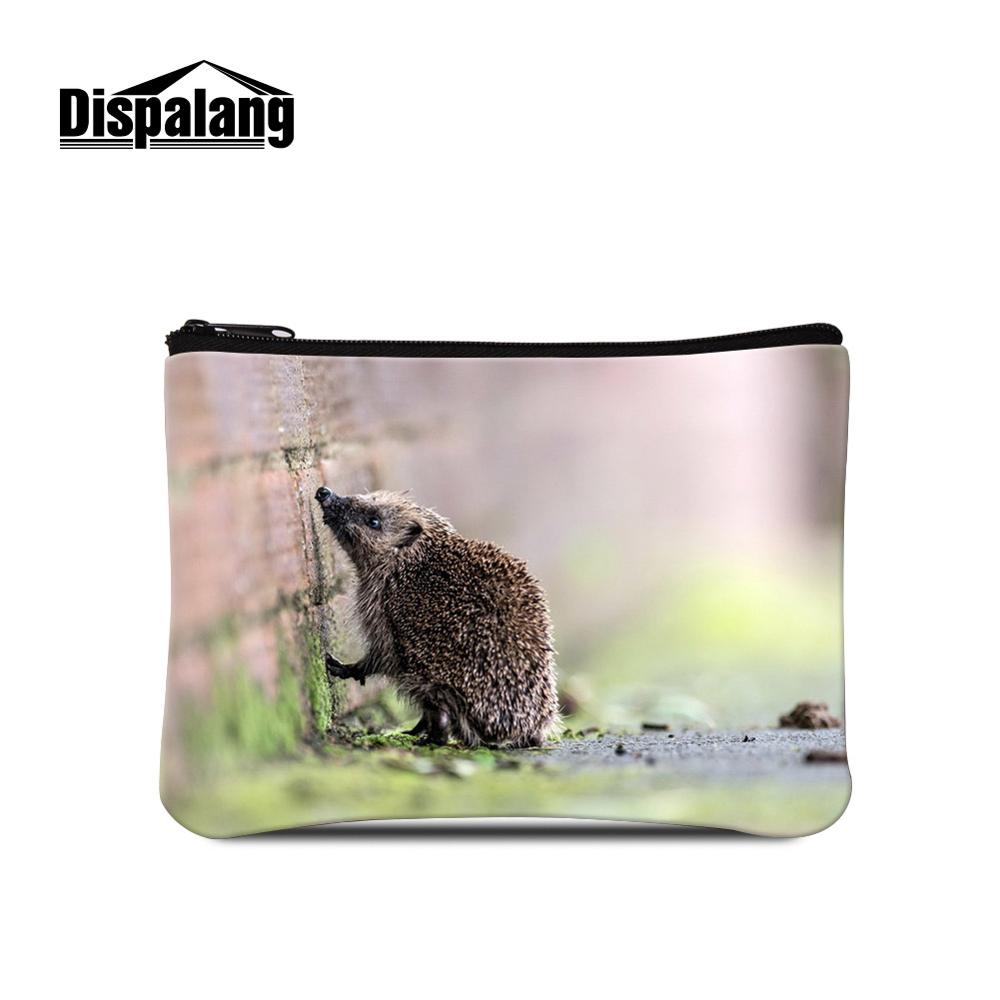 Dispalang Piuttosto Riccio Animale Logo su Del Raccoglitore Mini borsa di Trucco Del Sacchetto Bambini Cambiamento della Tela di canapa Della Borsa Della Moneta per Le Donne Portatile Sacchetto Dei Soldi: Grigio scuro