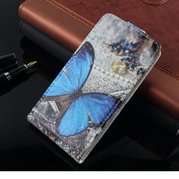 Flip Leather case For Samsung Galaxy Core2 Core 2 G355H G355 G355M SM-G355H Duos Back cover Cartoon Painting Phone Cover TPU: butterfly