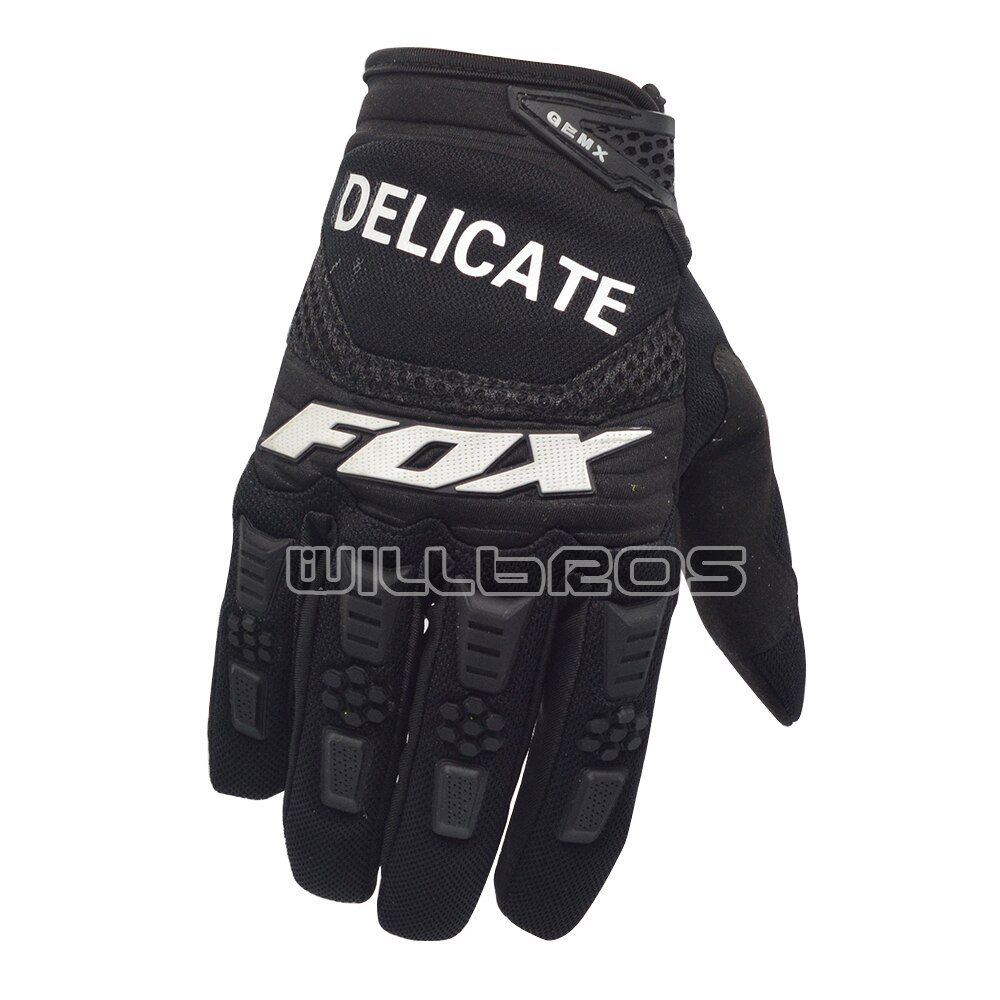 Zarte Fuchs MX Pawtector Mountainbike Offroad Guantes Luvas MTB DH Rennen Motocross Handschuhe: Black / M