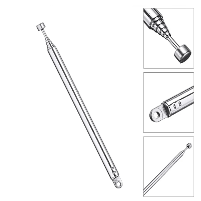 Teleskopantenne FM AM Radio 7-teilige Ersatz-Teleskopantenne Antenne TV-Radio DAB AM/FM Universal-Antennenempfänger