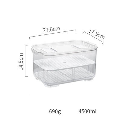 réfrigérateur alimentaire conteneurs de stockage avec couvercles cuisine stockage joint réservoir en plastique séparé légumes fruits frais boîte grand Ml: D2