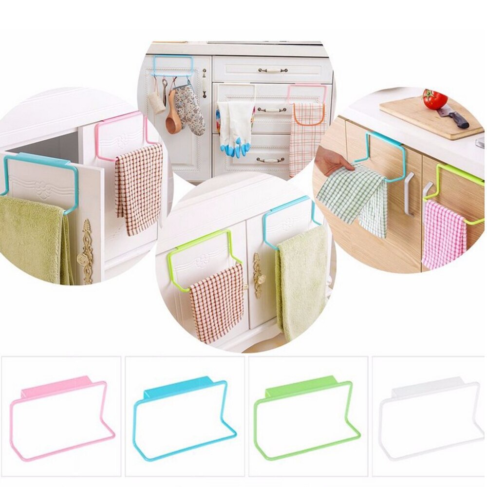 Kitchen Towel Holder Bathroom Towel Hanger Towel Rack Kitchen Cupboard Hanger Sponge Holder Storage Rack for Bathroom Storage