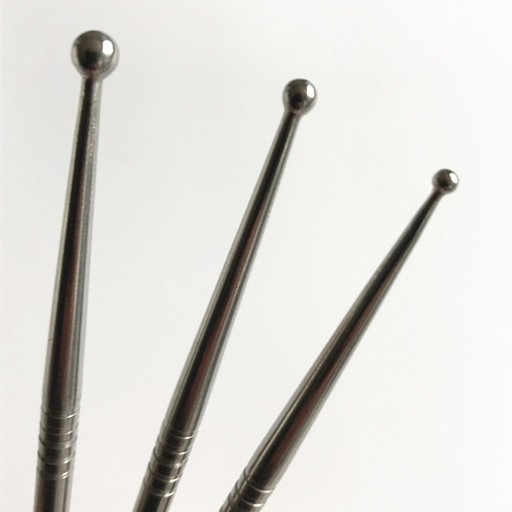 3 Stks/set Carving Gereedschap Rvs Aardewerk Klei Dubbele Hoofd Sculptuur Aardewerk Model Tool Set Diy Art Gereedschap