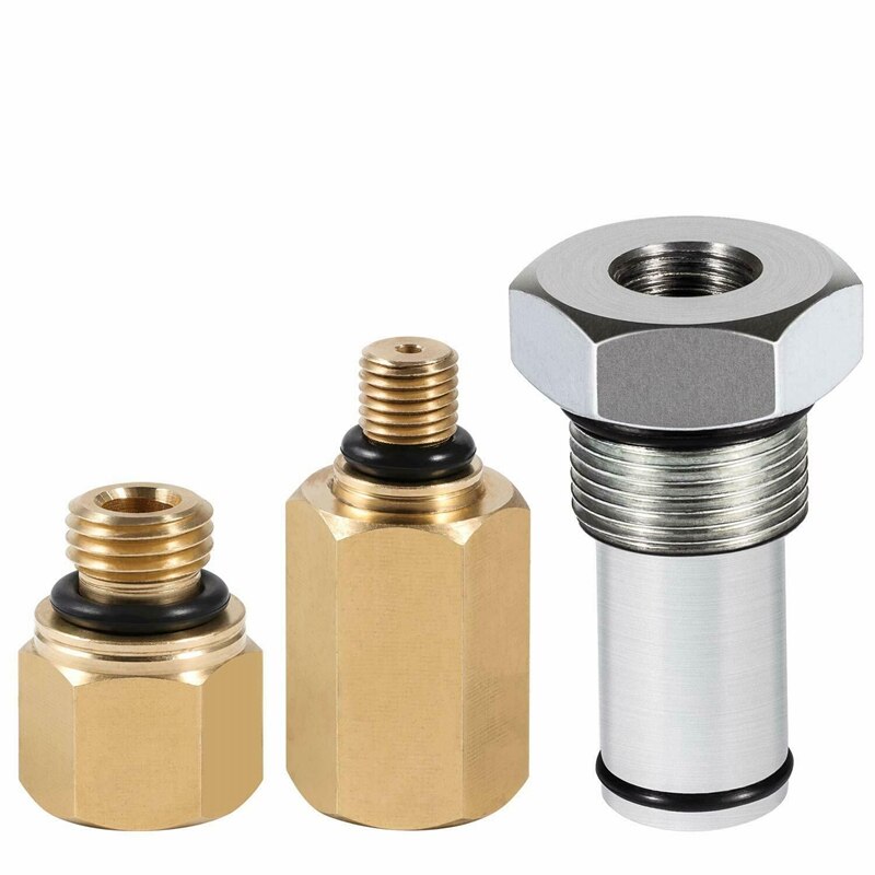 3Pcs Air Test Fitting Tool & Oil Rail Adapter Leak Test Kit for Ford 6.0L Powerstroke: Default Title